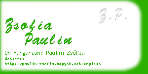 zsofia paulin business card